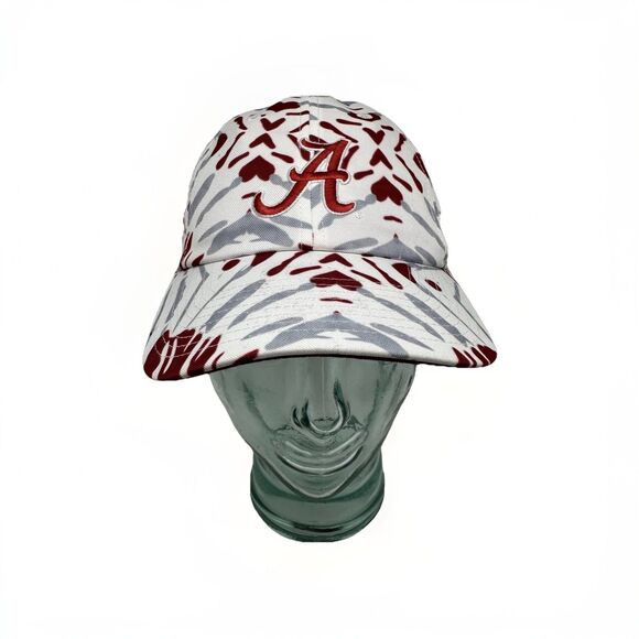 Alabama Crimson Tide Hat Cap Strap Back Mens White Red NCAA Heritage86 Nike - Picture 1 of 8